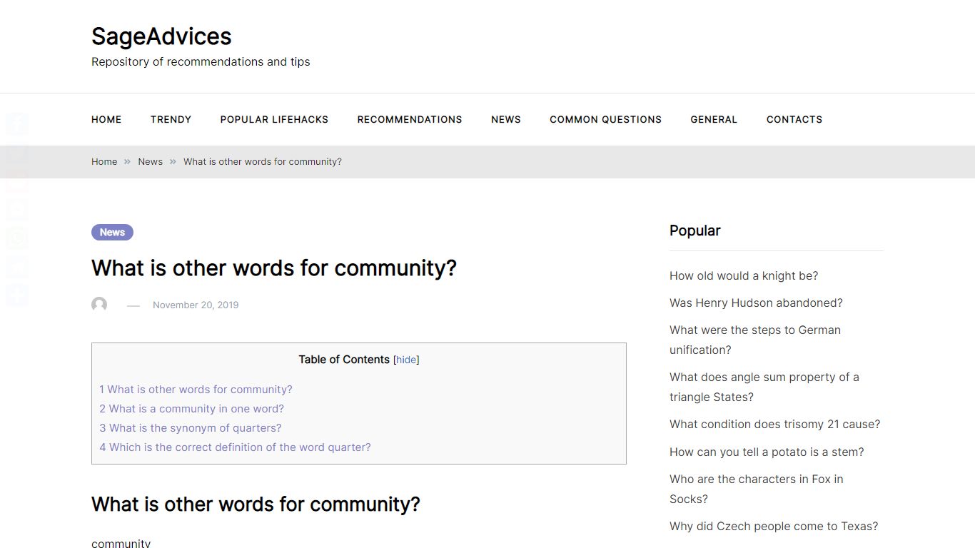 What is other words for community? – SageAdvices