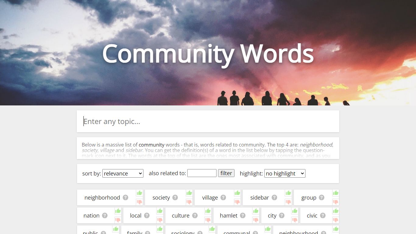 Community Words - 400+ Words Related to Community